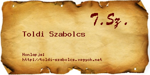 Toldi Szabolcs névjegykártya